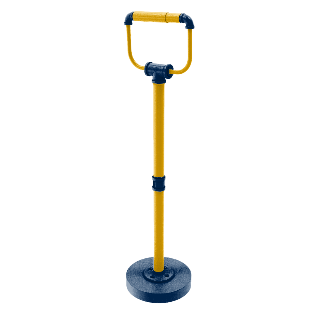 Collegiate Collection Freestanding Toilet Tissue Stand Mountaineer State Blue and Gold Edition