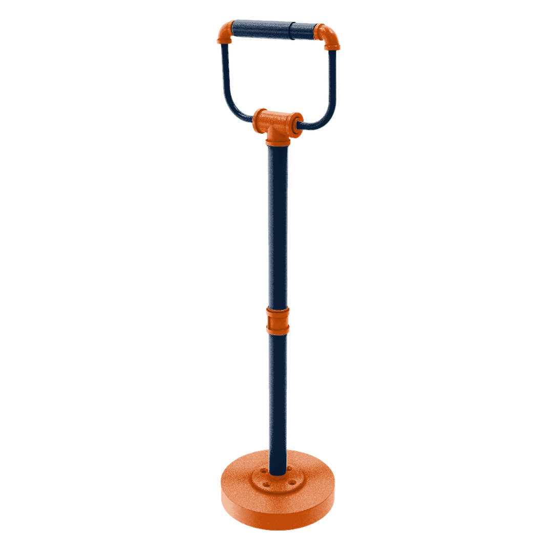Collegiate Collection Freestanding Toilet Tissue Stand Plainsmen Blue and Orange Edition