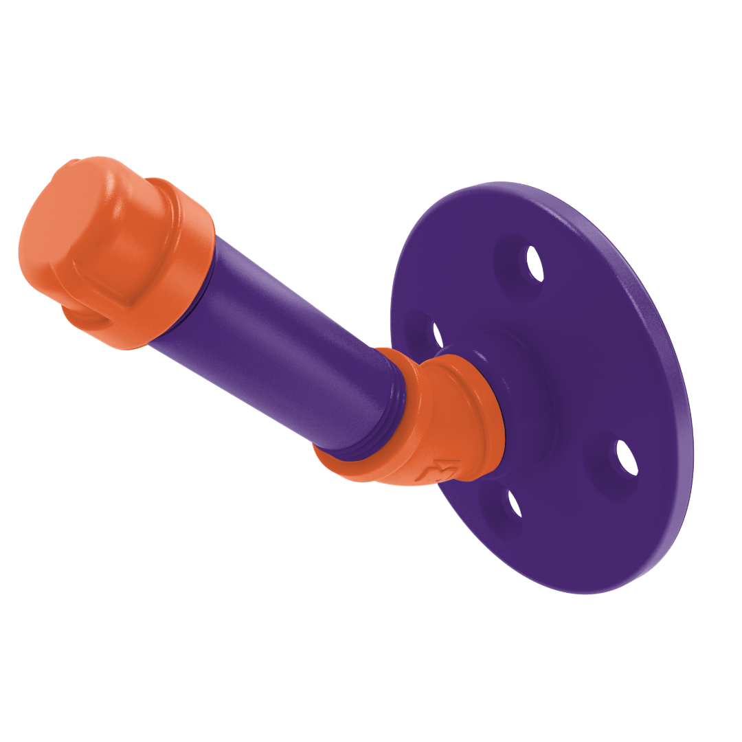 Collegiate Collection Single Robe Hook Foothills Orange and Purple Edition