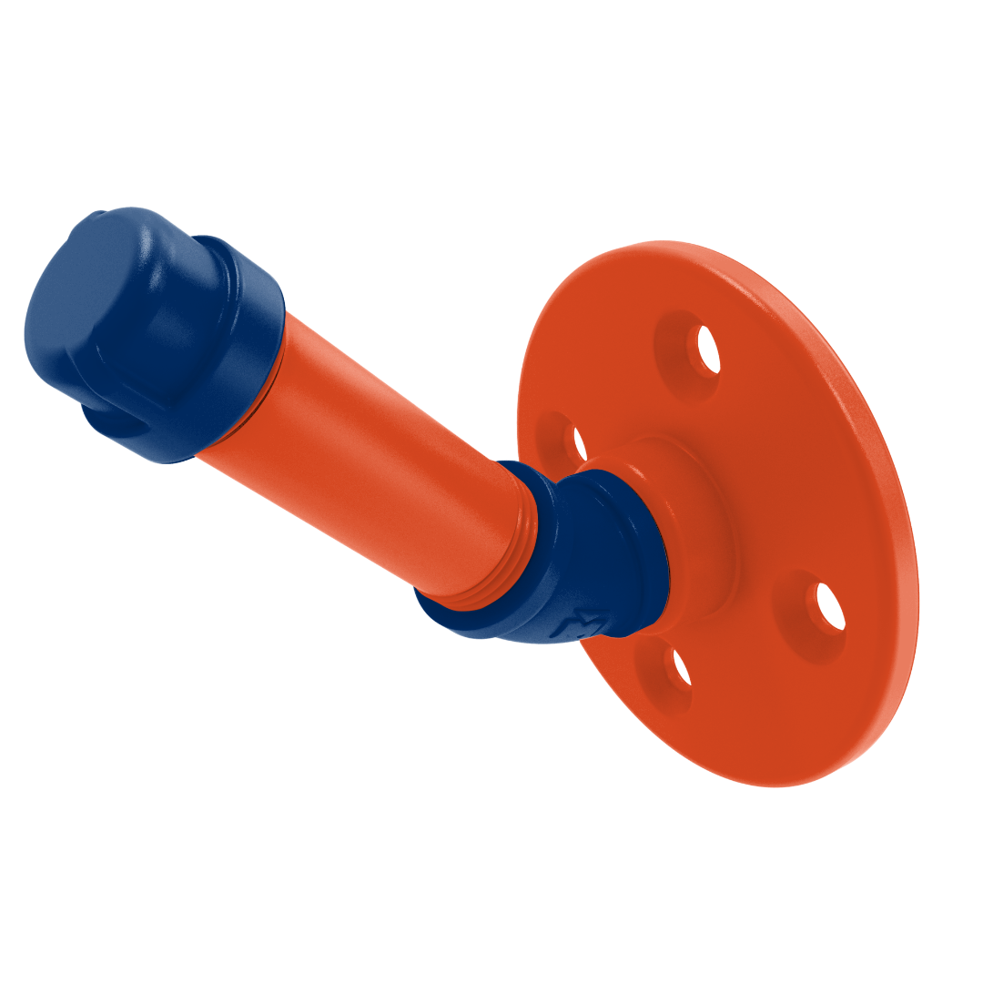 Collegiate Collection Single Robe Hook Charlottesville Orange and Blue Edition