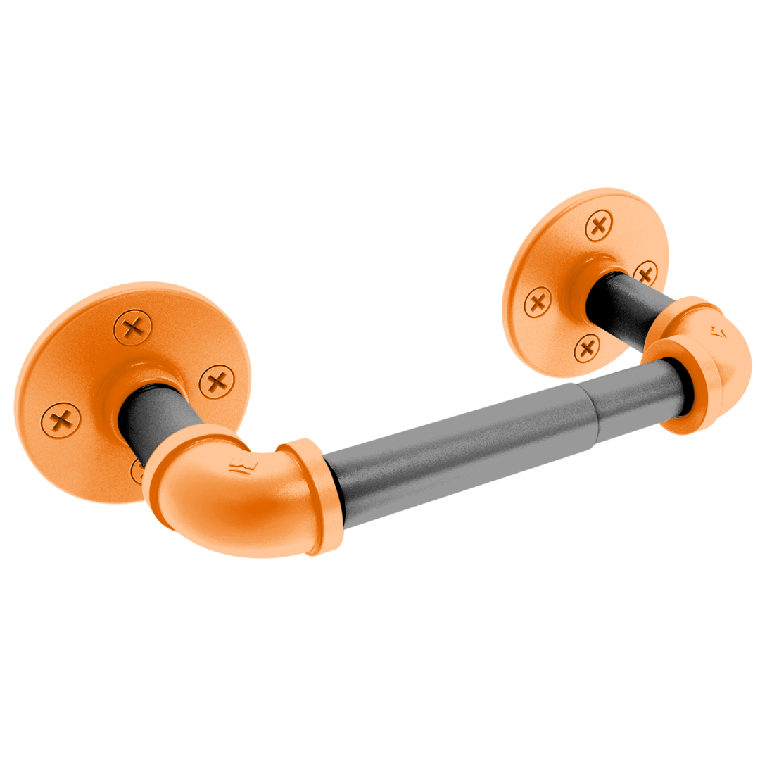 Collegiate Collection 2 Post Toilet Paper Holder Stillwater Orange and Black Edition