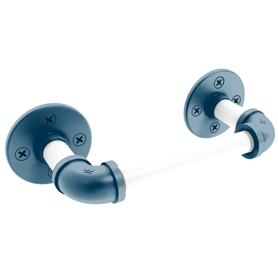 Collegiate Collection 2 Post Toilet Paper Holder Hartford Blue and White Edition