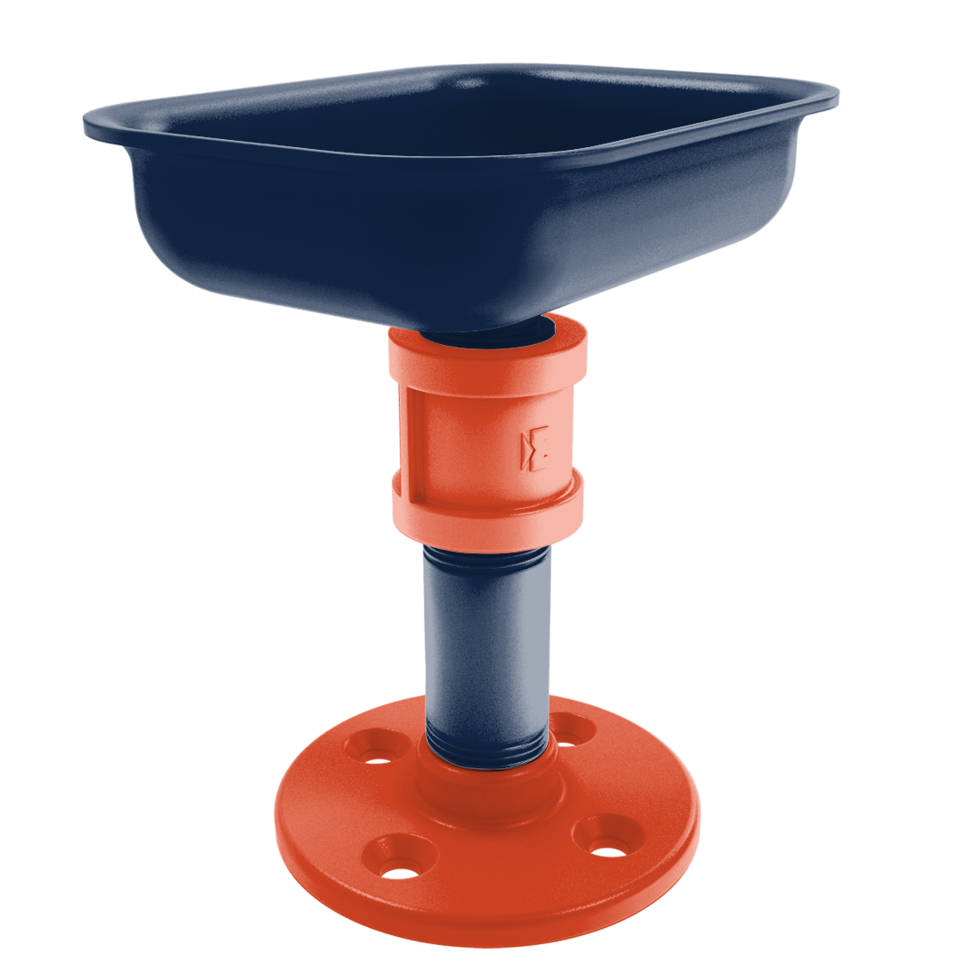 Collegiate Collection Vanity Top Soap Dish Champaign Orange and Blue Edition