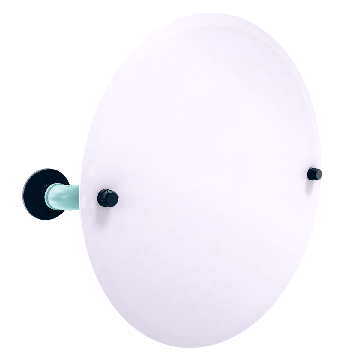 Slapshot Collection Frameless Round Wall Mounted Tilt Mirror Seattle Edition