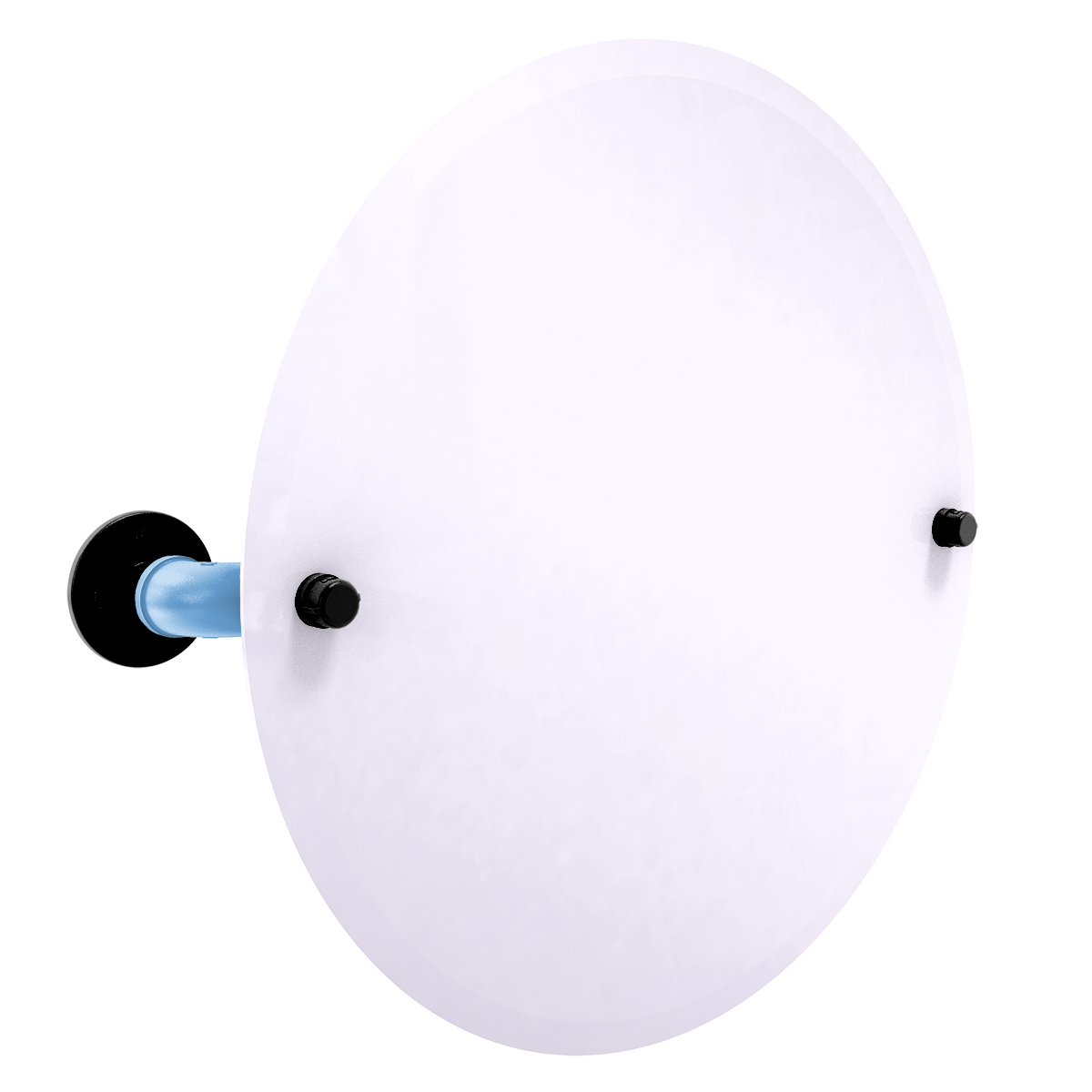 Slapshot Collection Frameless Oval Wall Mounted Tilt Mirror Utah Edition