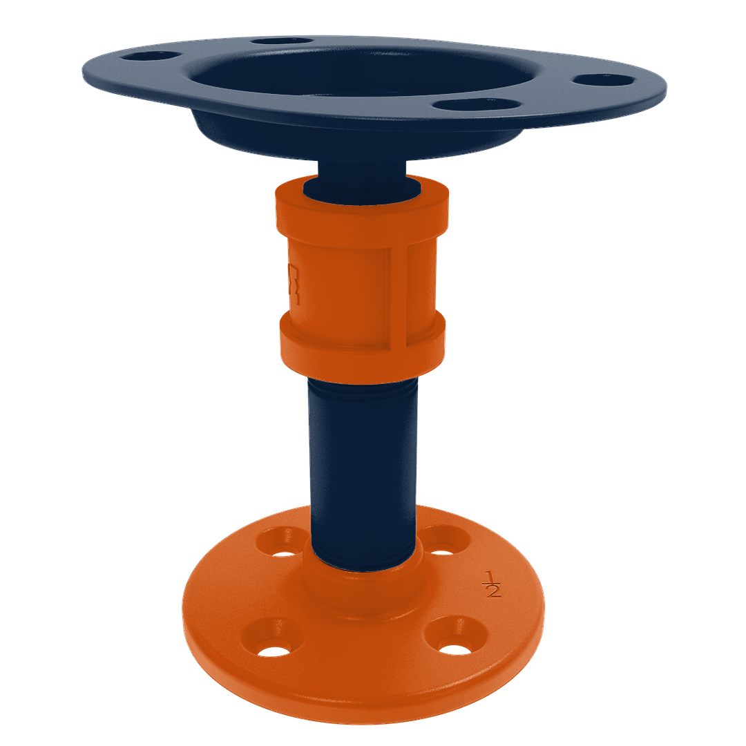 Collegiate Collection Vanity Top Toothbrush Holder Plainsmen Blue and Orange Edition