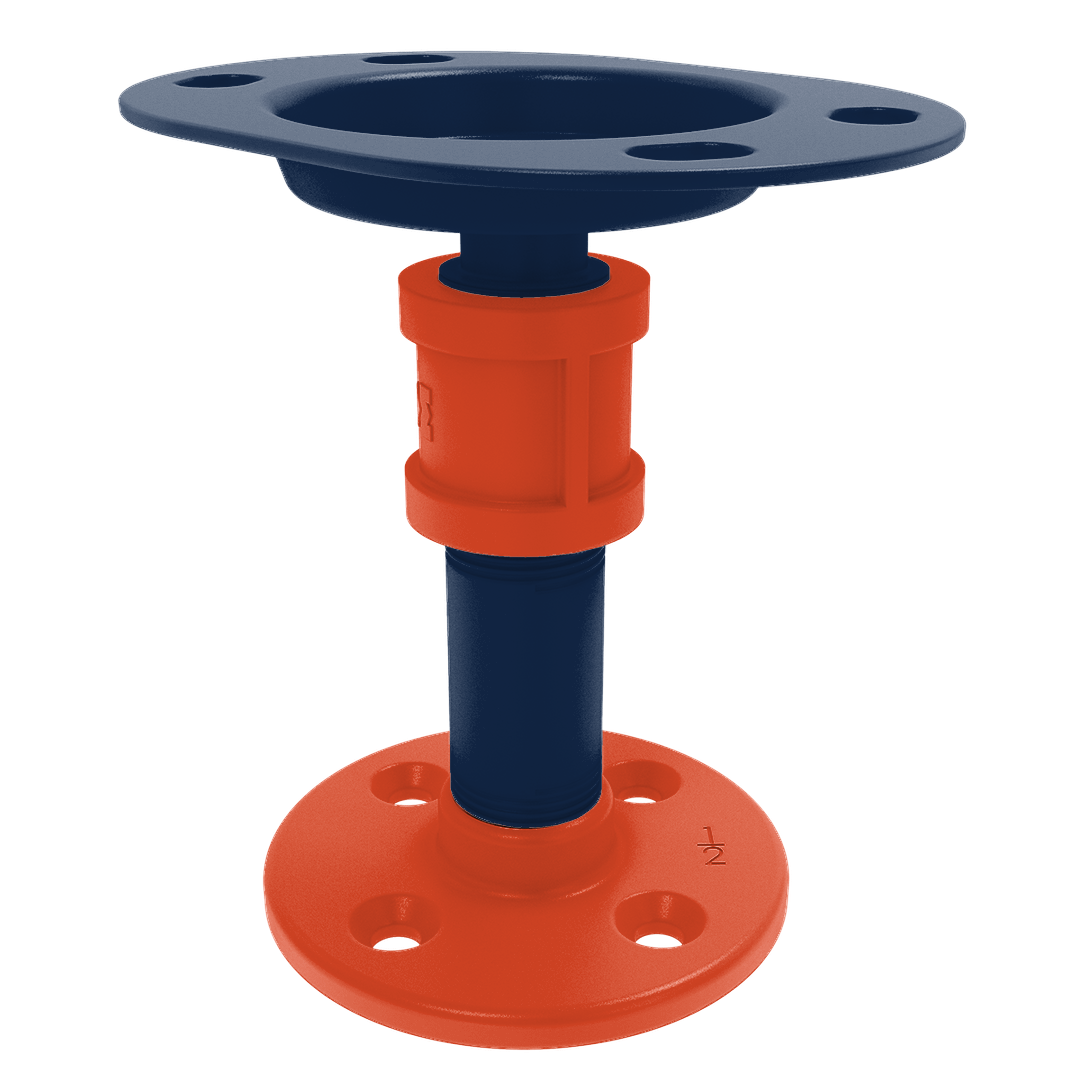 Collegiate Collection Vanity Top Toothbrush Holder Champaign Orange and Blue Edition