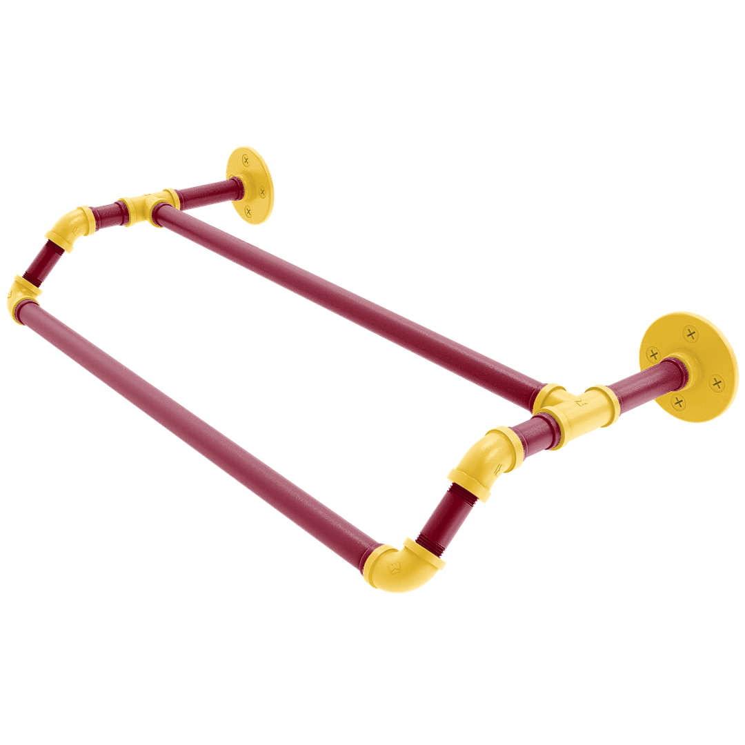 Collegiate Collection Double Towel Bar Twin Cities Maroon and Gold Edition