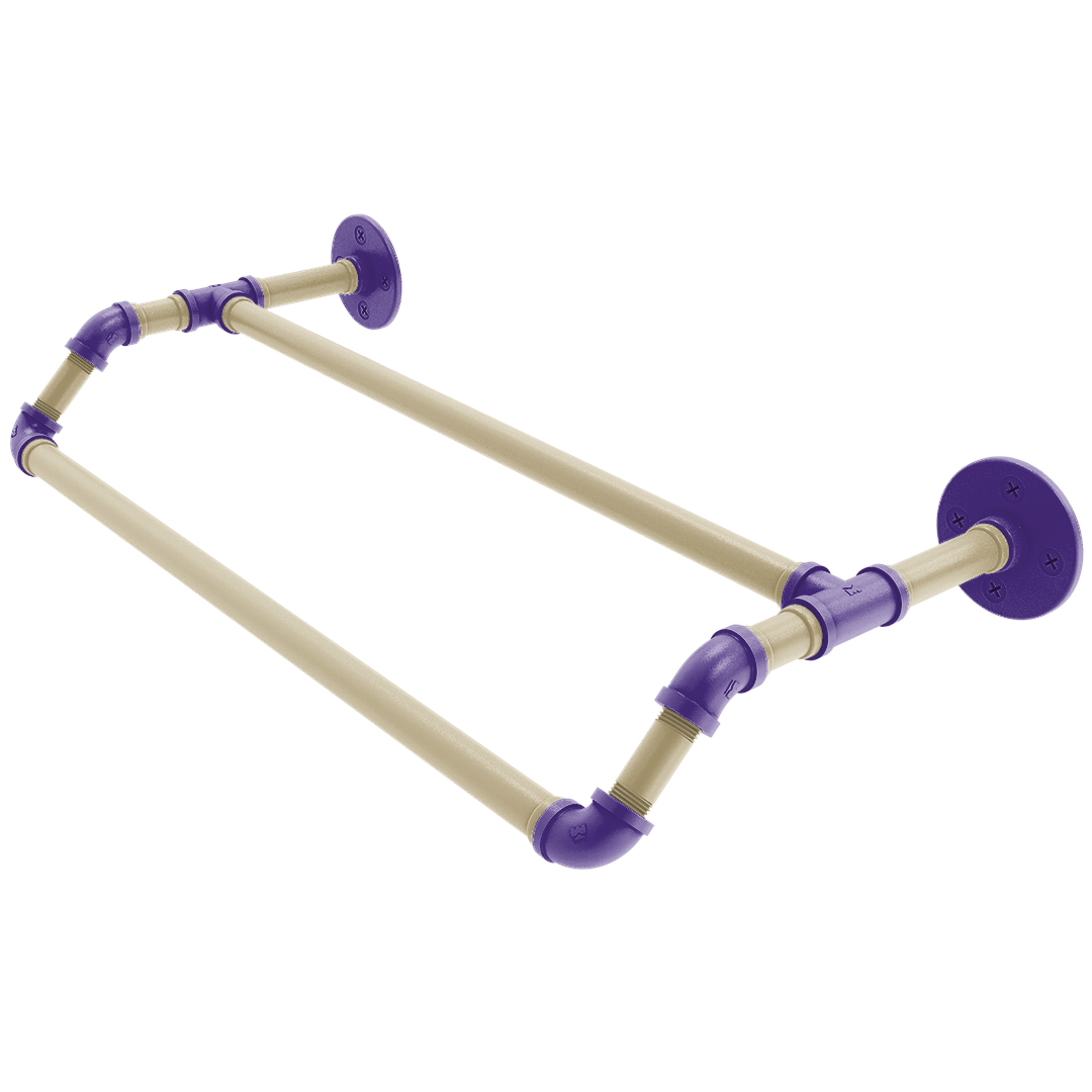 Collegiate Collection Double Towel Bar Seattle Purple and Gold Edition