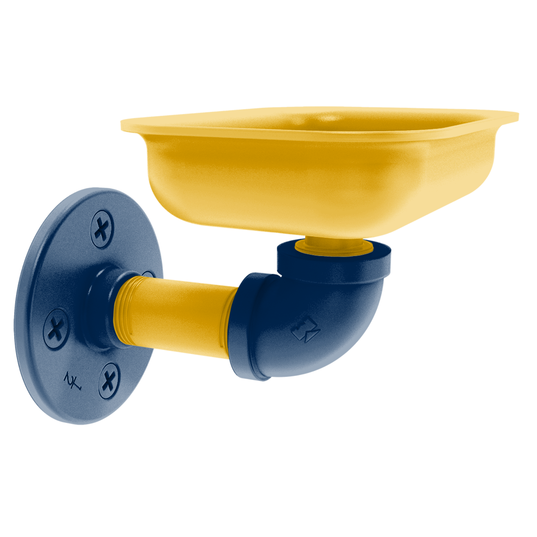 Collegiate Collection Wall Mounted Soap Dish Mountaineer State Blue and Gold Edition