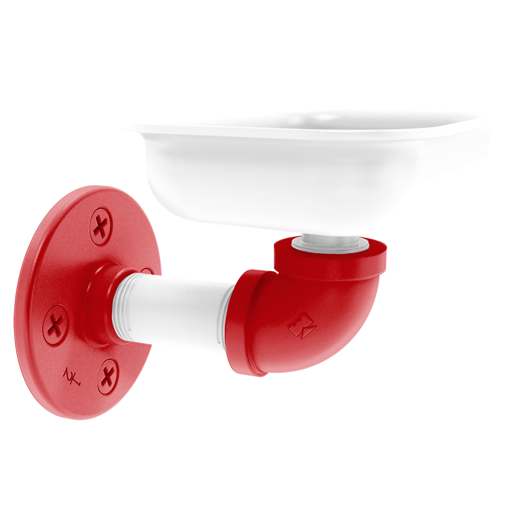 Collegiate Collection Wall Mounted Soap Dish Badger State Red and White Edition