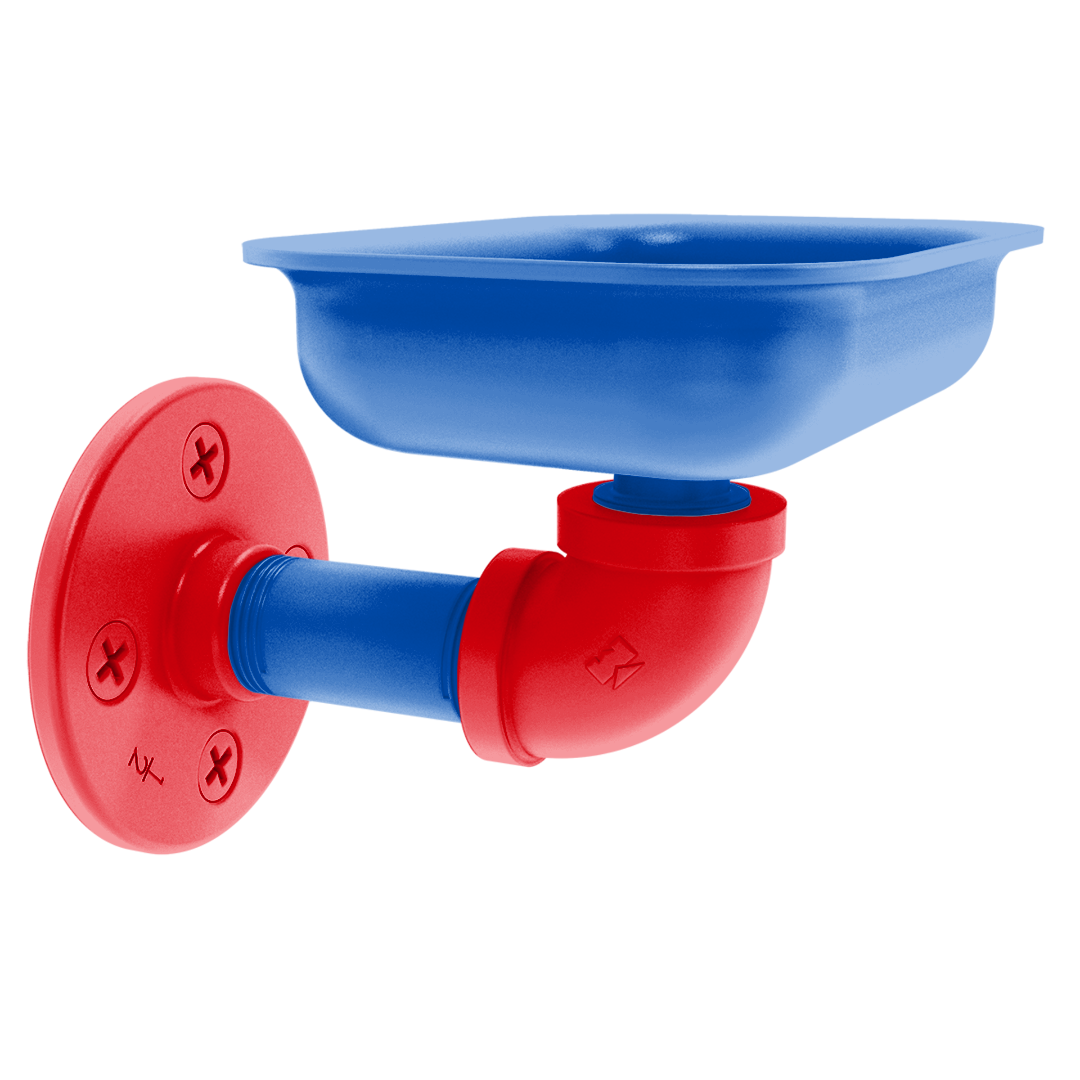 Collegiate Collection Wall Mounted Soap Dish Lawrence Blue and Crimson Edition