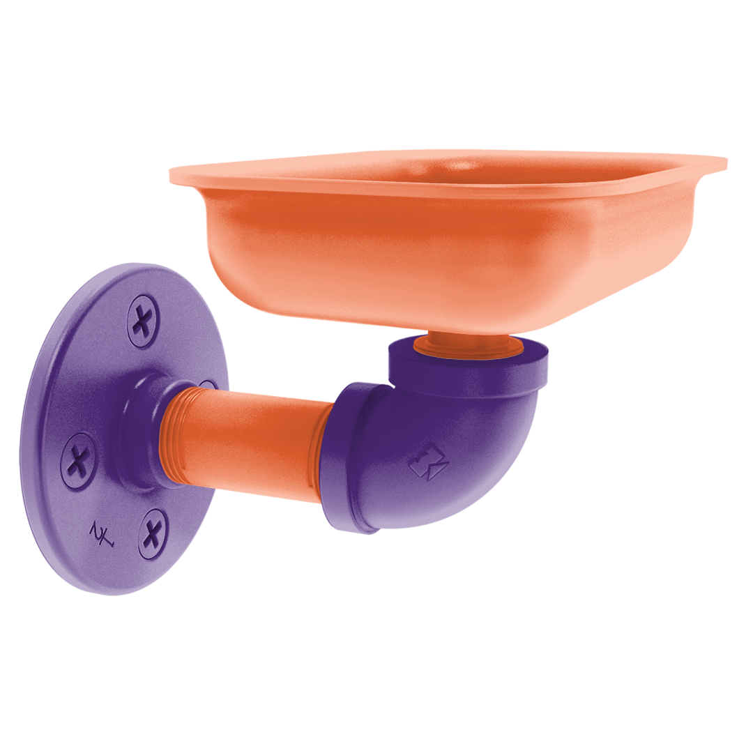 Collegiate Collection Wall Mounted Soap Dish Foothills Orange and Purple Edition