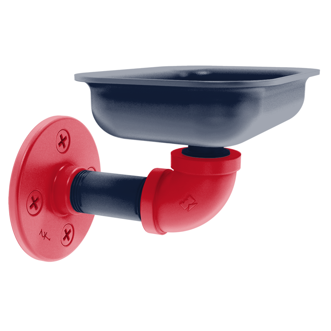 Collegiate Collection Wall Mounted Soap Dish Oxford Red and Navy Edition