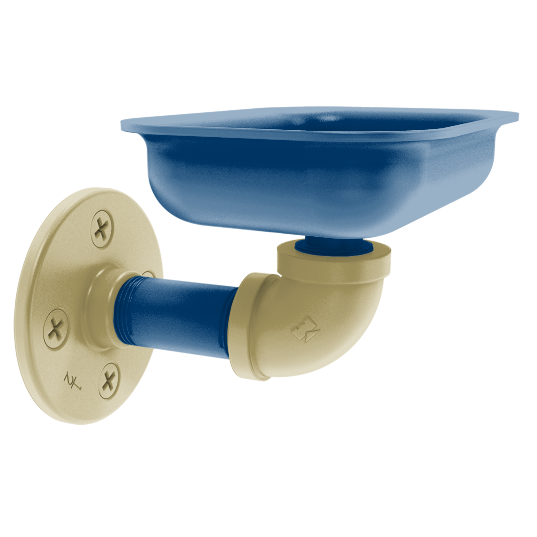 Collegiate Collection Wall Mounted Soap Dish Atlanta Gold and White Edition