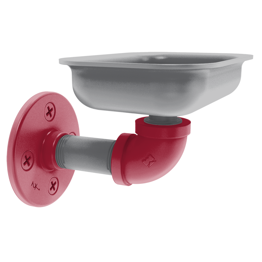 Collegiate Collection Wall Mounted Soap Dish Pullman Crimson and Gray Edition