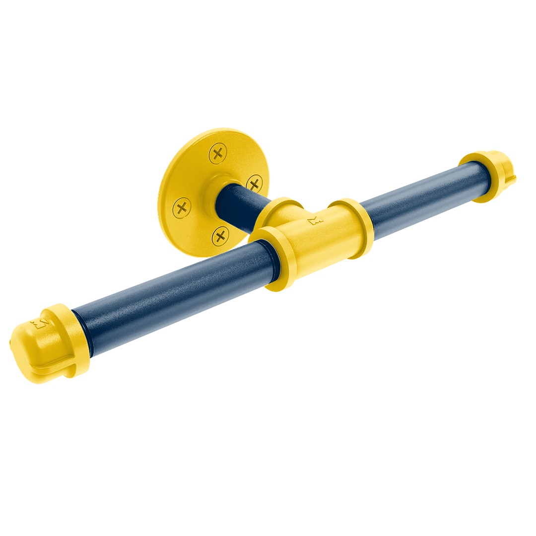 Collegiate Collection Double Roll Toilet Paper Holder Great Lakes Maize and Blue Edition