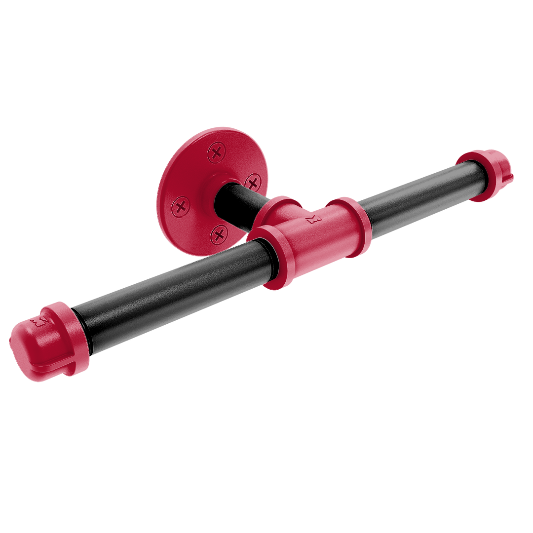 Collegiate Collection Double Roll Toilet Paper Holder Athens Red and Black Edition