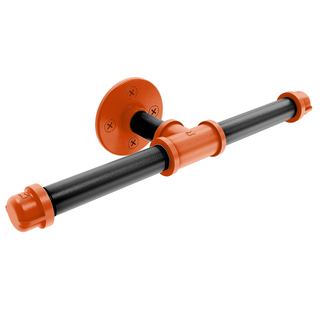 Collegiate Collection Double Roll Toilet Paper Holder Corvallis Orange and Black Edition