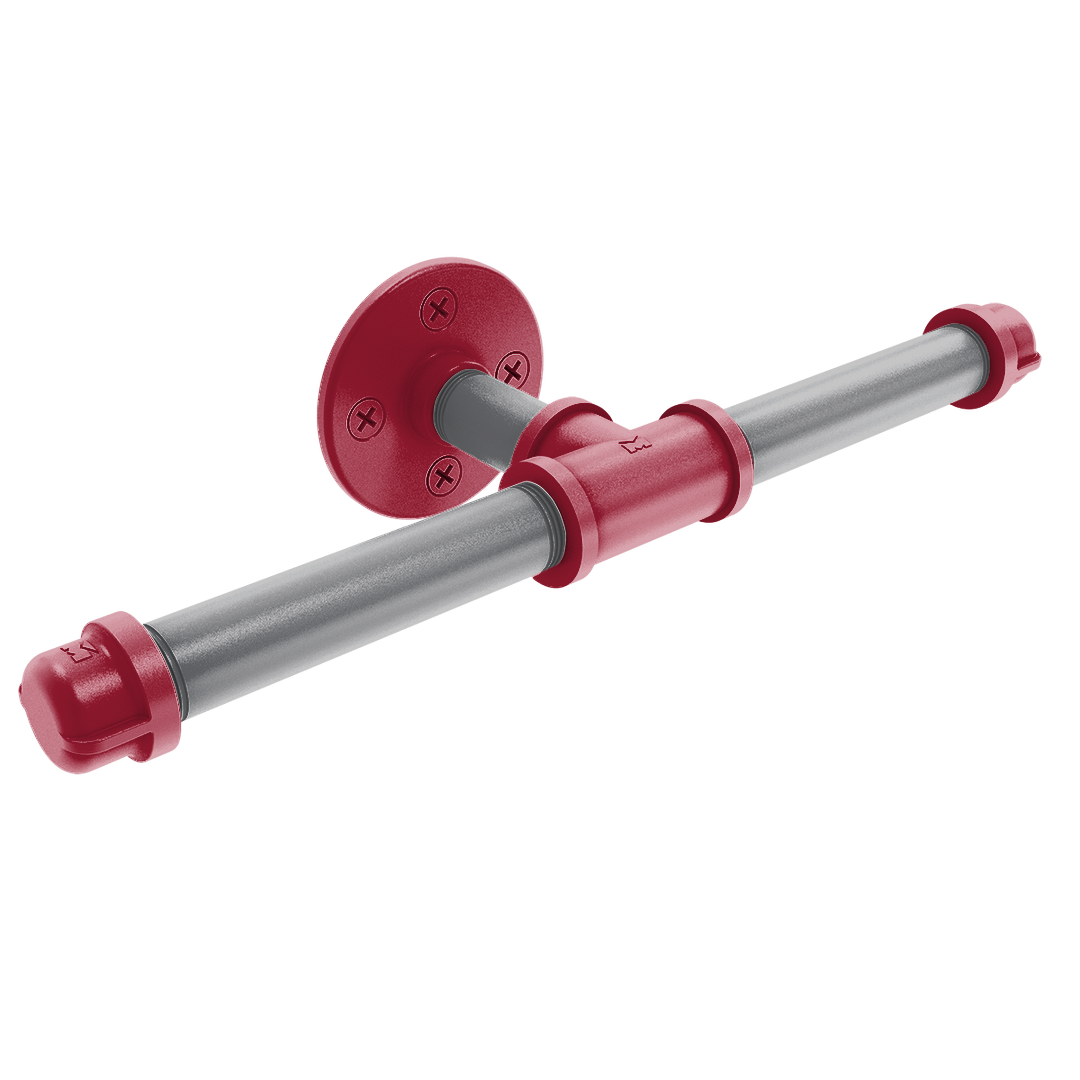 Collegiate Collection Double Roll Toilet Paper Holder Pullman Crimson and Gray Edition