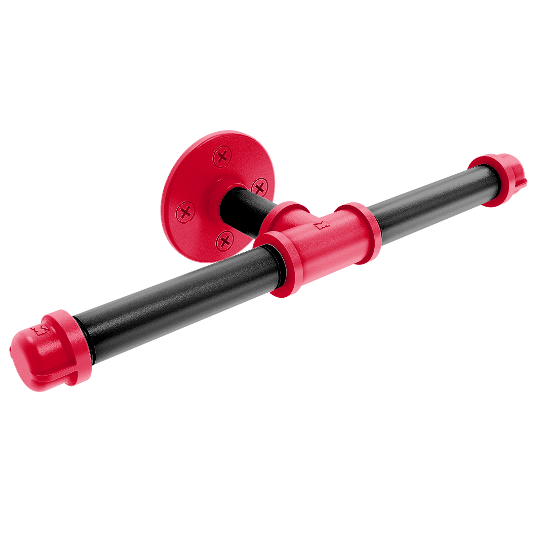 Collegiate Collection Double Roll Toilet Paper Holder Cincy Red and Black Edition