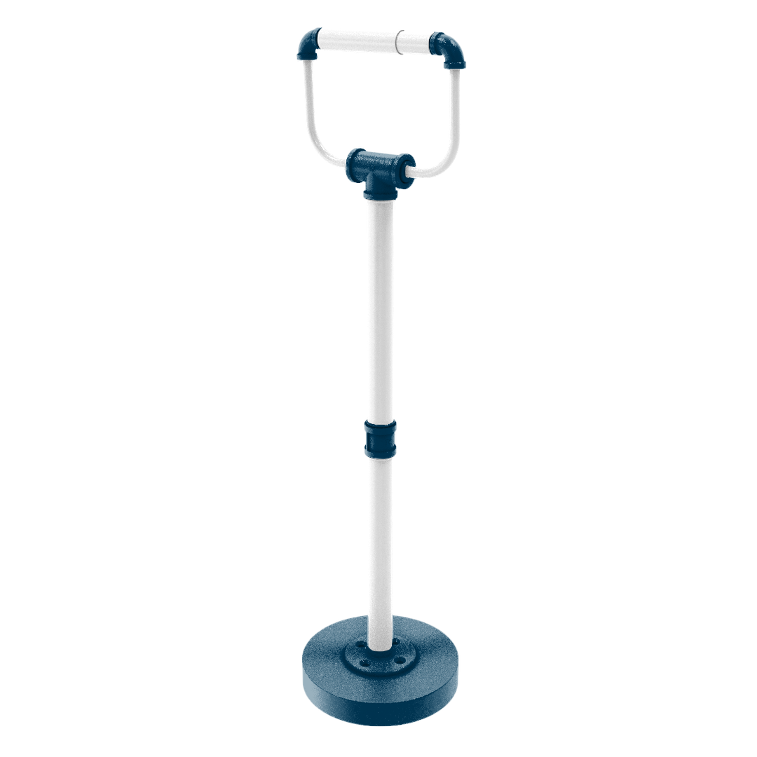 Collegiate Collection Freestanding Toilet Tissue Stand Hartford Blue and White Edition