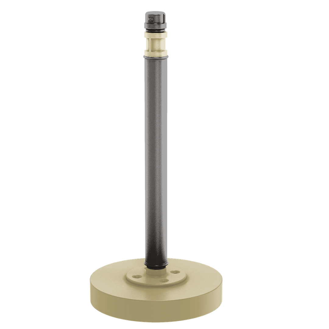 Collegiate Collection Countertop Paper Towel Stand Boulder Black and Gold Edition