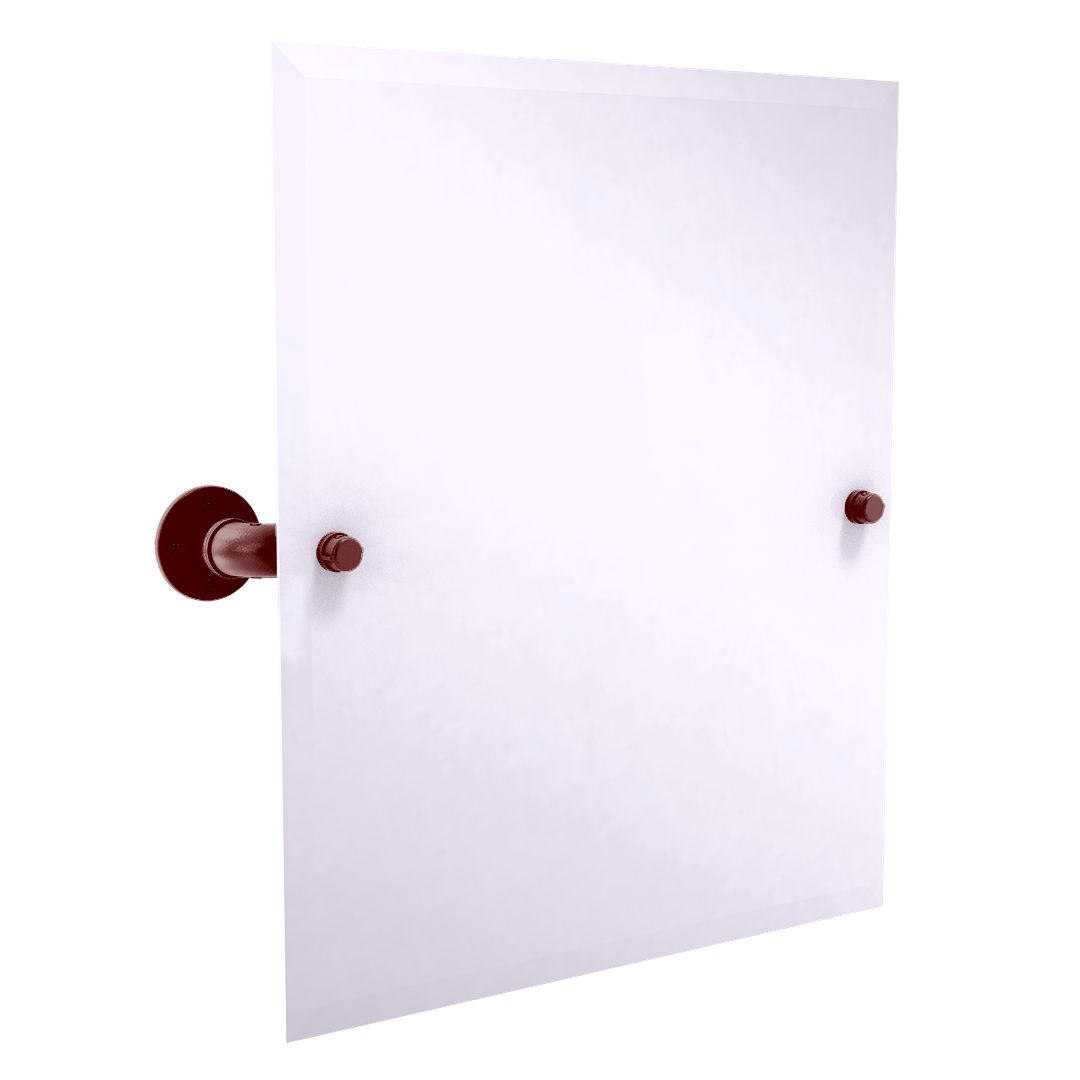 Collegiate Collection Frameless Rectangular Wall Mounted Tilt Mirror College Station Maroon and White Edition