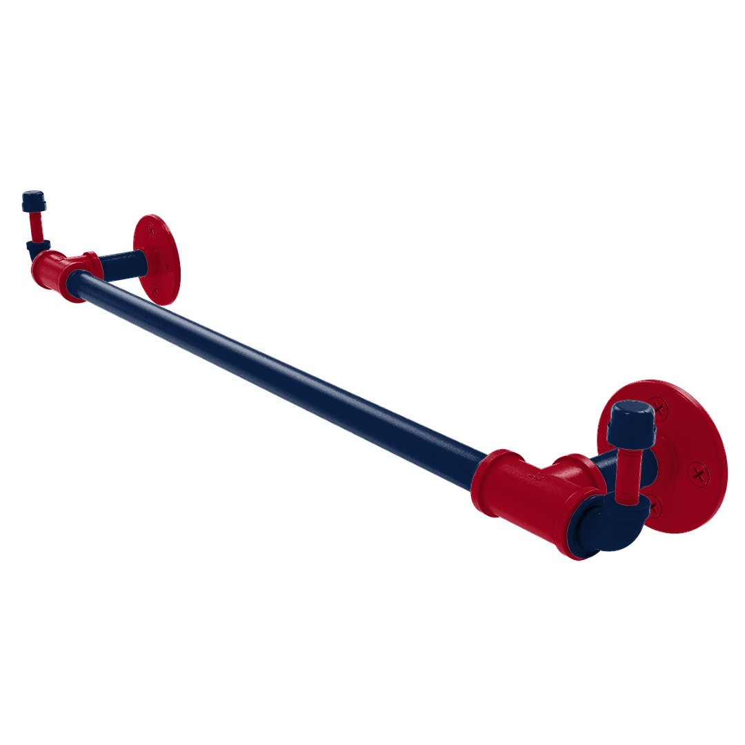 Collegiate Collection Towel Bar with Integrated Hooks Tucson Red and Blue Edition
