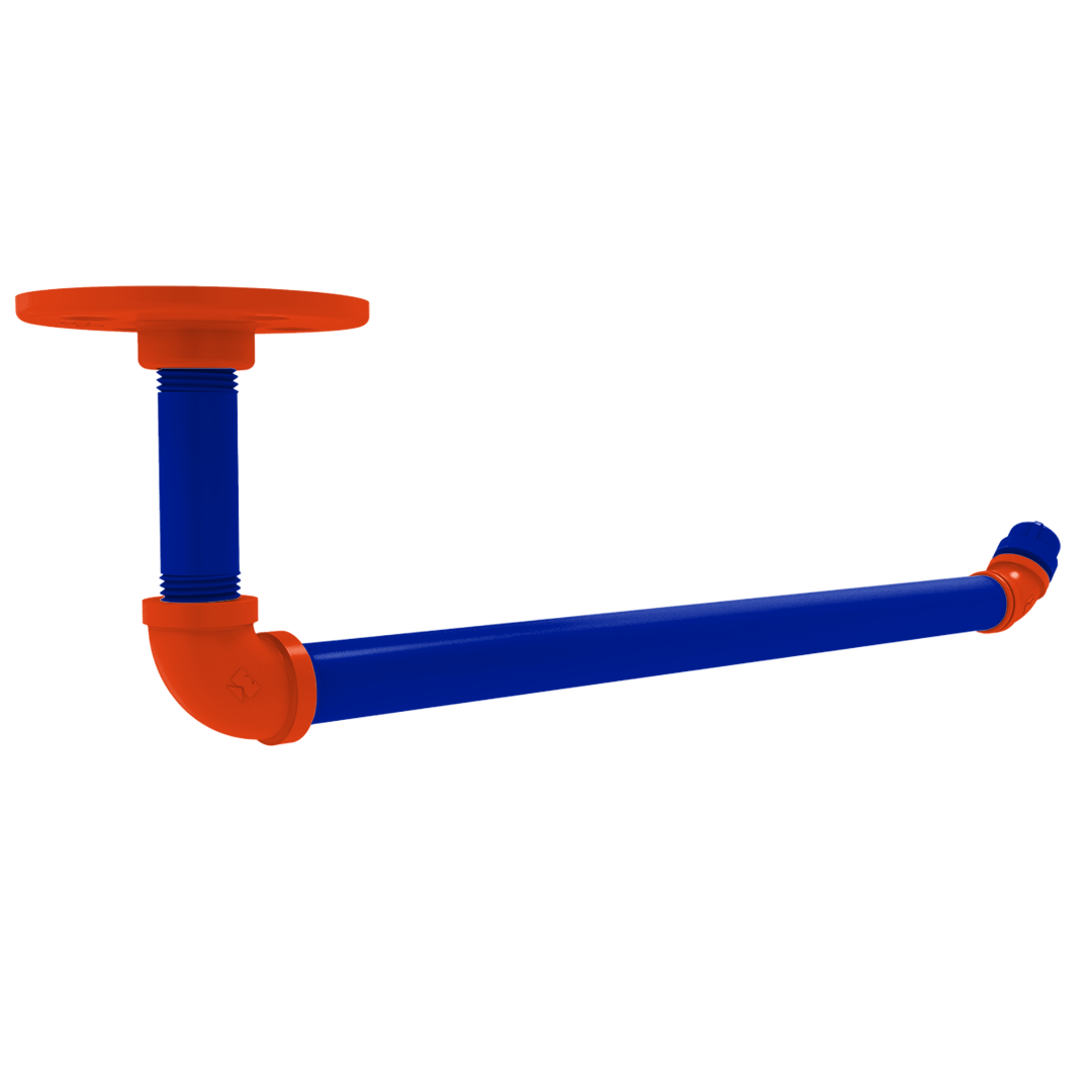 Collegiate Collection Under Cabinet Paper Towel Holder Swamp Blue and Orange Edition