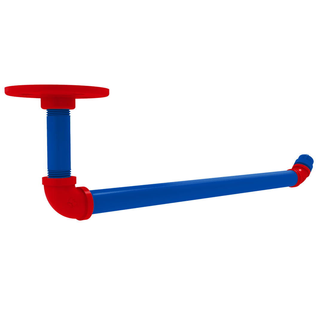 Collegiate Collection Under Cabinet Paper Towel Holder Lawrence Blue and Crimson Edition