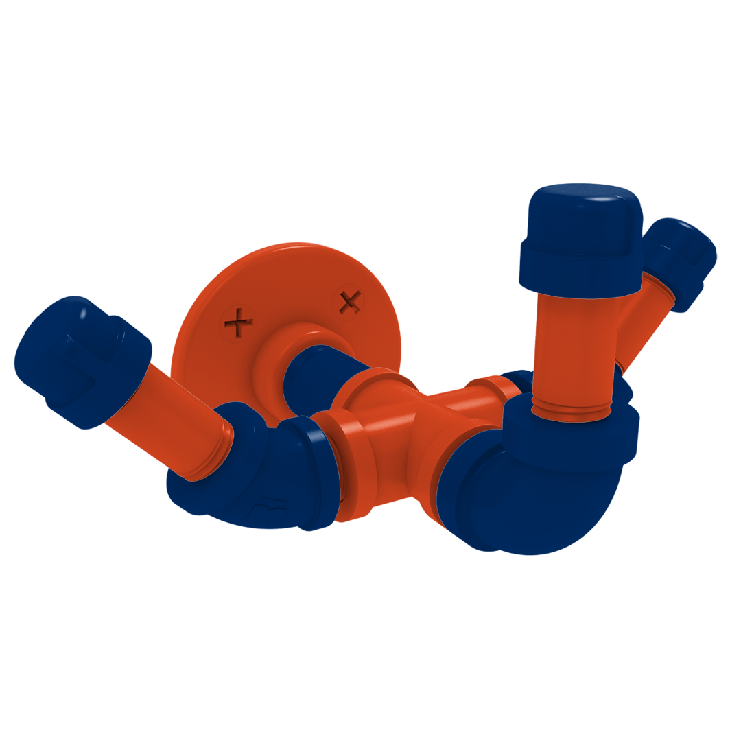 Collegiate Collection Triple Hook Charlottesville Orange and Blue Edition