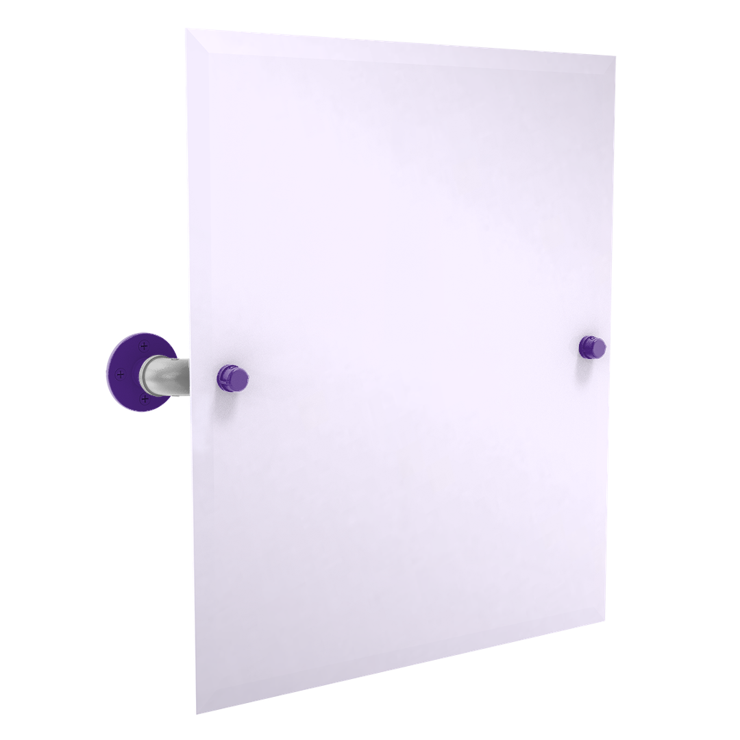 Collegiate Collection Frameless Rectangular Wall Mounted Tilt Mirror Flint Hills Purple and Silver Edition