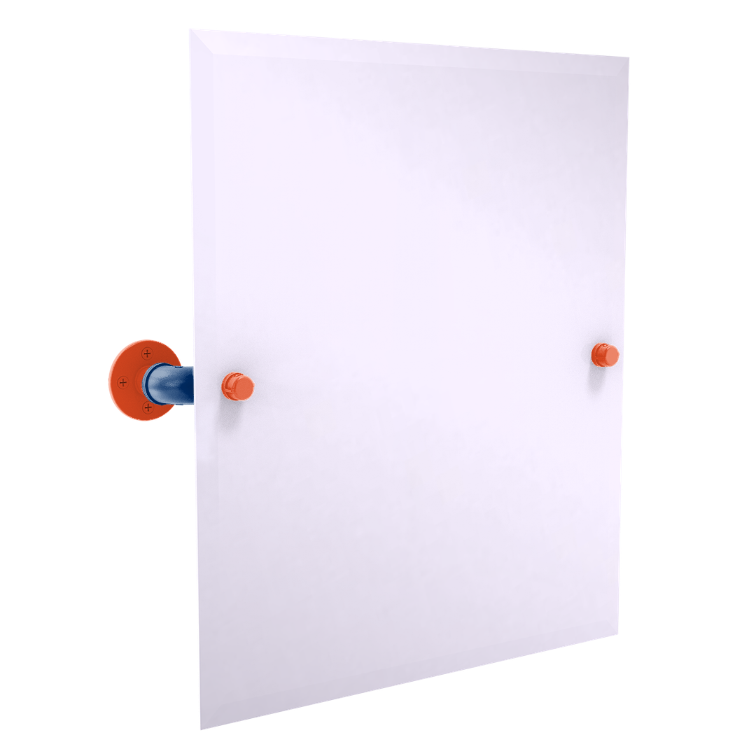 Collegiate Collection Frameless Rectangular Wall Mounted Tilt Mirror Charlottesville Orange and Blue Edition