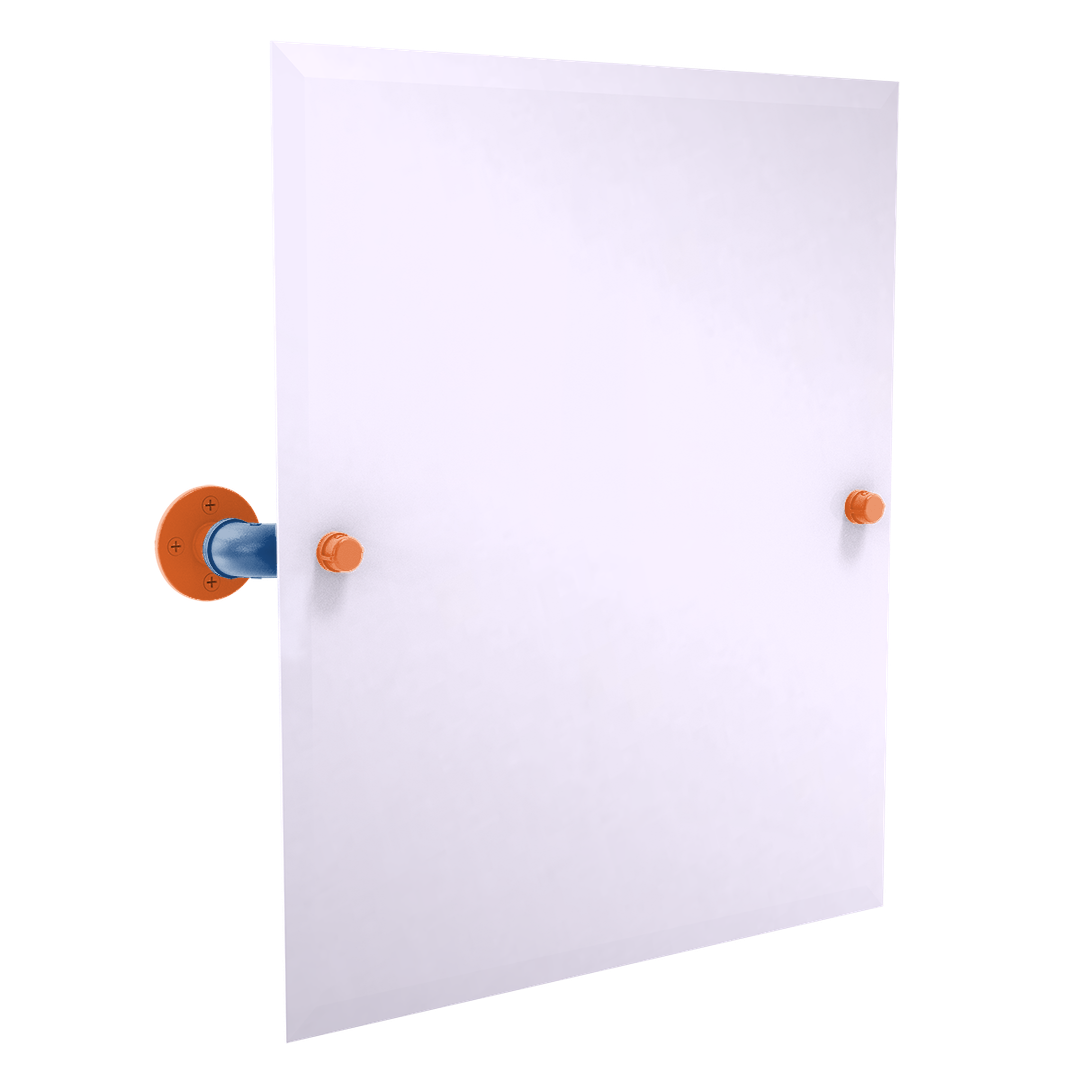 Collegiate Collection Frameless Rectangular Wall Mounted Tilt Mirror Treasure Valley Blue and Orange Edition