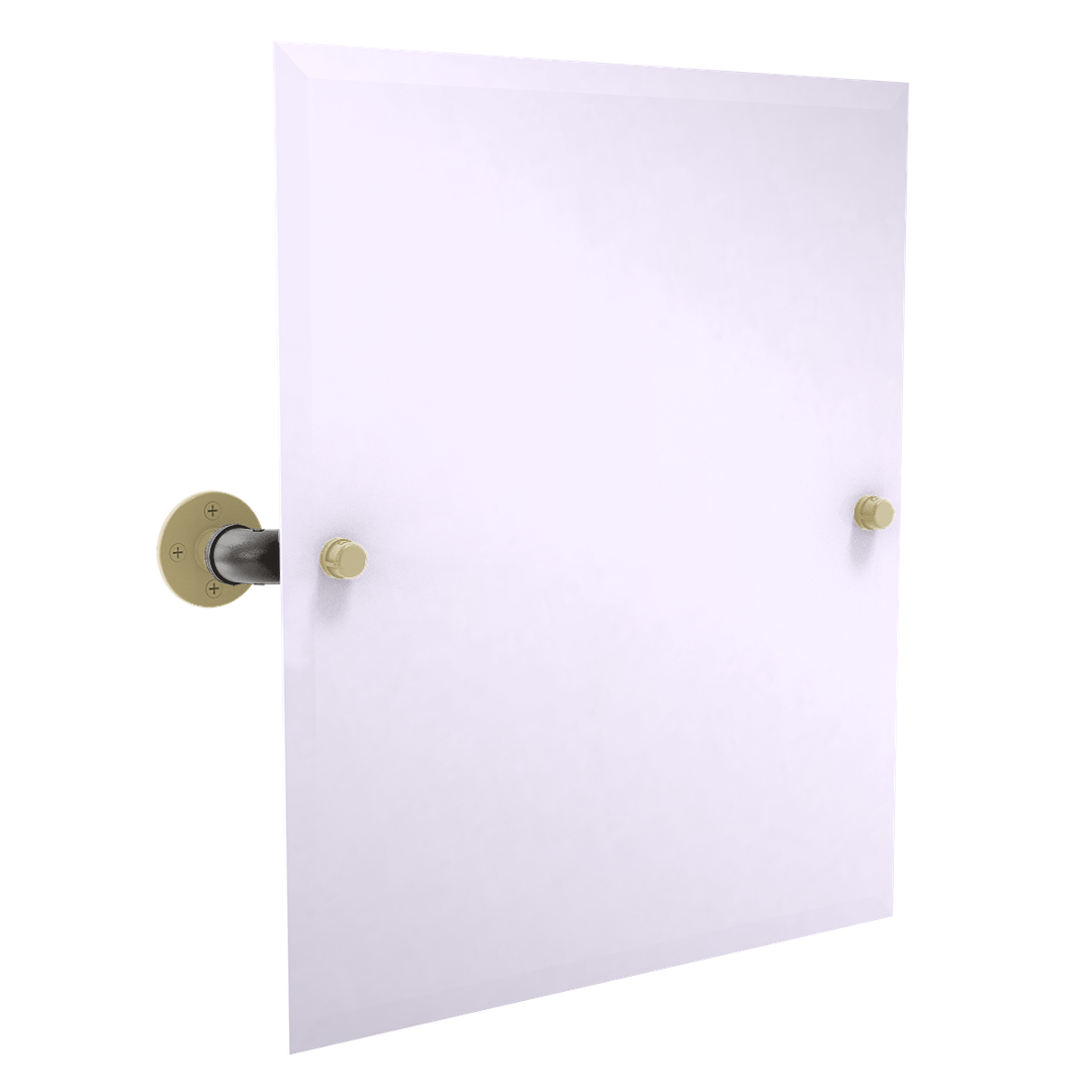 Collegiate Collection Frameless Rectangular Wall Mounted Tilt Mirror Boulder Black and Gold Edition