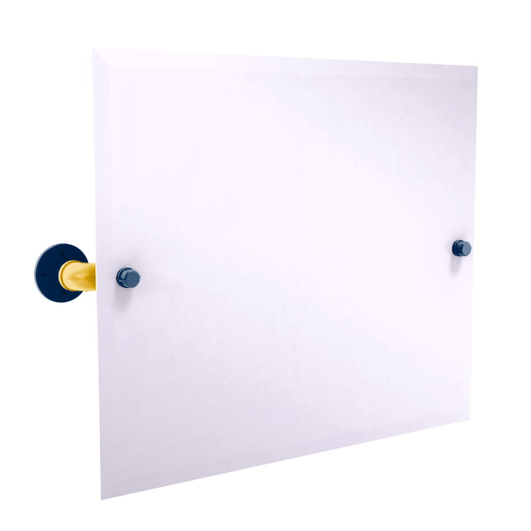 Collegiate Collection Landscape Rectangular Wall Mounted Tilt Mirror Mountaineer State Blue and Gold Edition