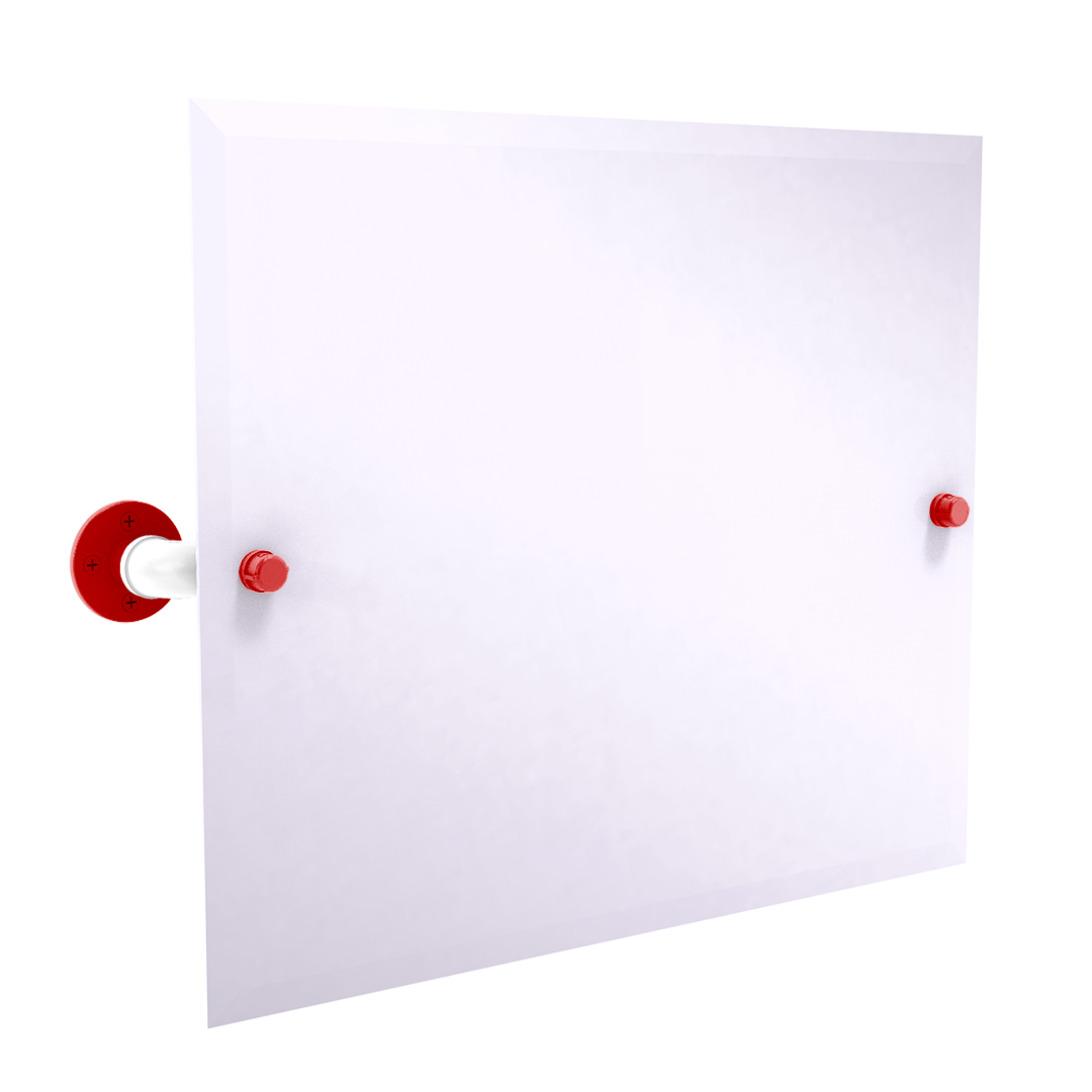 Collegiate Collection Landscape Rectangular Wall Mounted Tilt Mirror Cornhusker Red and White Edition