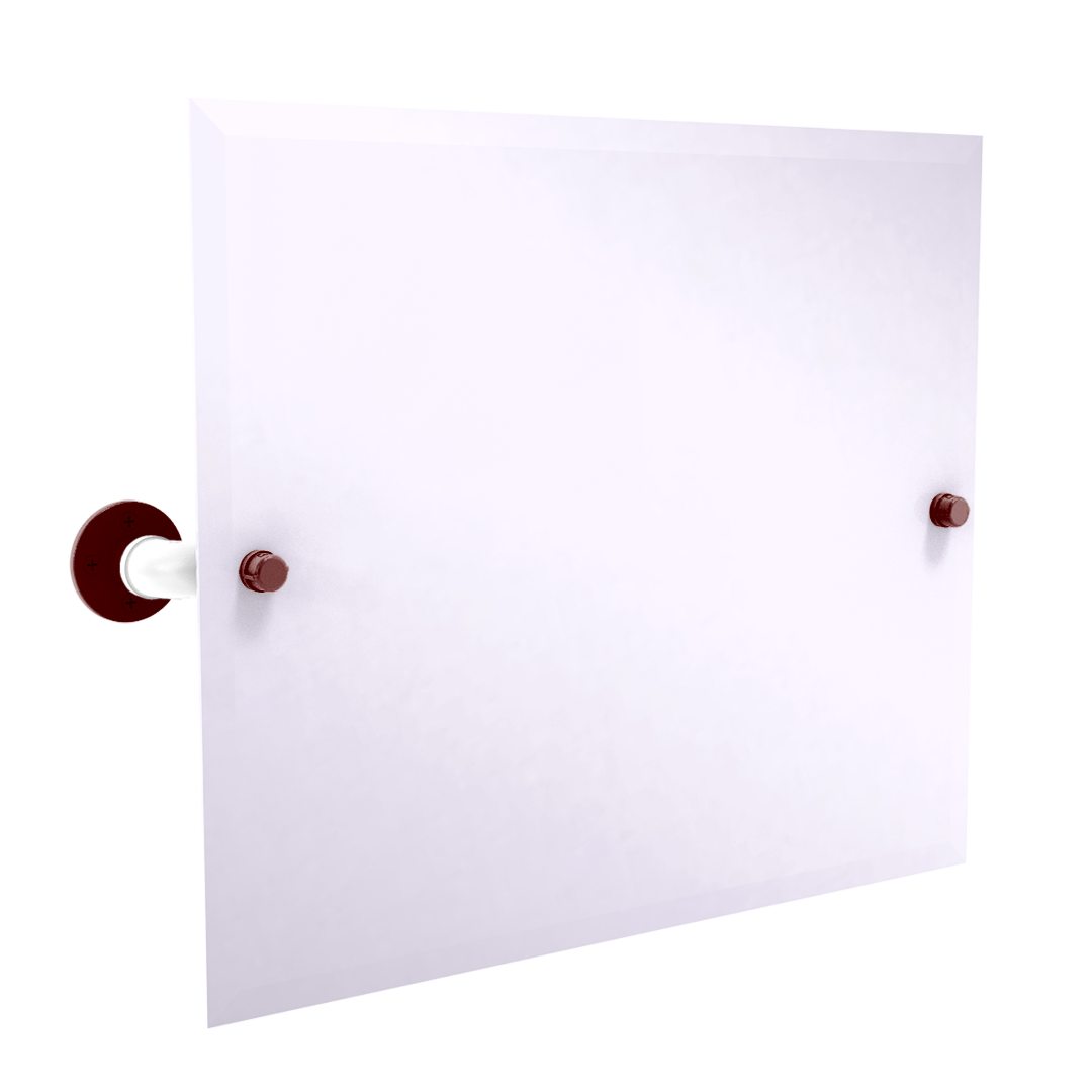 Collegiate Collection Landscape Rectangular Wall Mounted Tilt Mirror College Station Maroon and White Edition