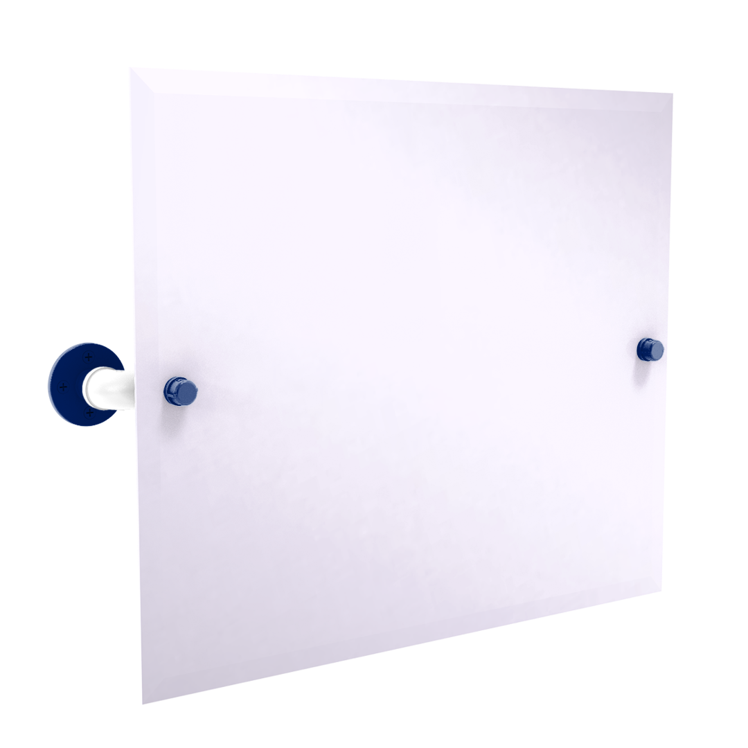 Collegiate Collection Landscape Rectangular Wall Mounted Tilt Mirror Durham Blue and White Edition