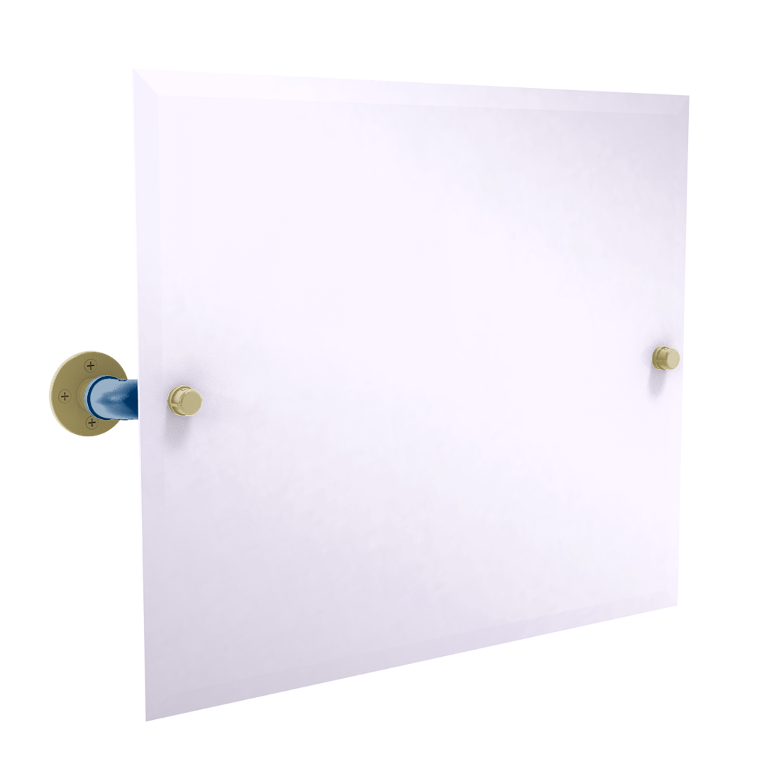 Collegiate Collection Landscape Rectangular Wall Mounted Tilt Mirror Atlanta Gold and White Edition