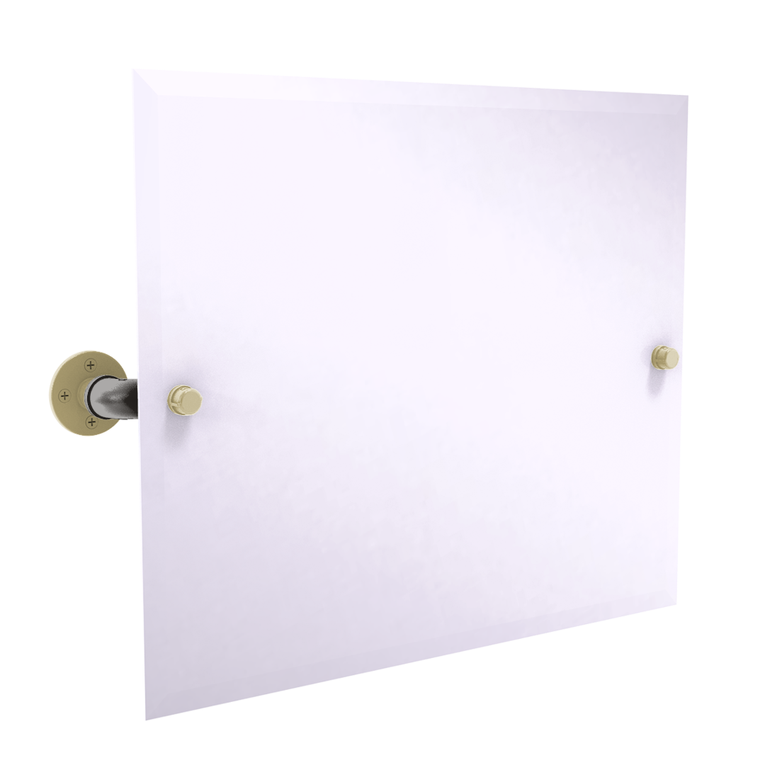 Collegiate Collection Landscape Rectangular Wall Mounted Tilt Mirror Boulder Black and Gold Edition