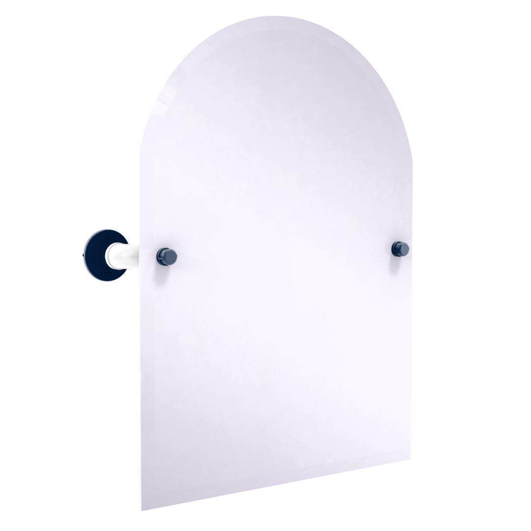 Collegiate Collection Frameless Arched Top Wall Mounted Tilt Mirror Keystone State Blue and White Edition