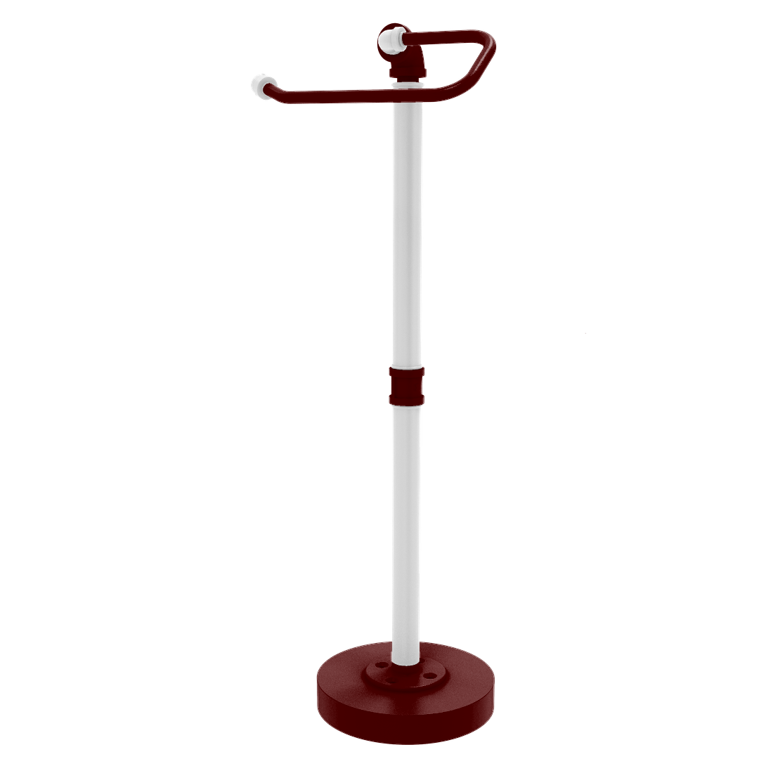 Collegiate Collection Freestanding Euro Style Toilet Tissue Stand College Station Maroon and White Edition