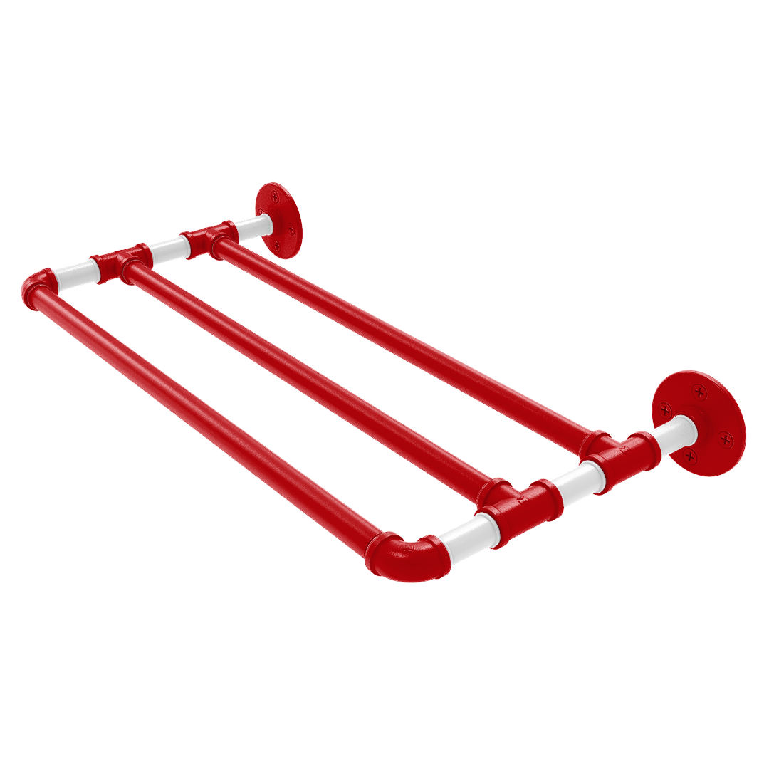 Collegiate Collection Wall Mounted Towel Shelf Badger State Red and White Edition