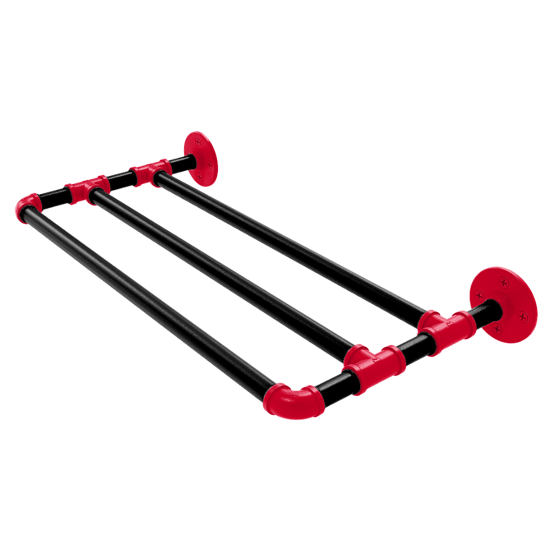 Collegiate Collection Wall Mounted Towel Shelf Cincy Red and Black Edition