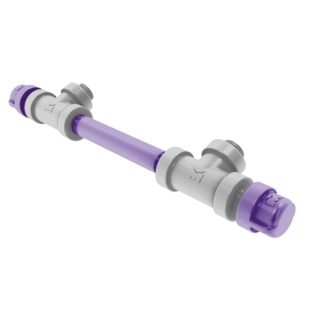 Collegiate Collection 7 Inch Overall Cabinet Pull Flint Hills Purple and Silver Edition