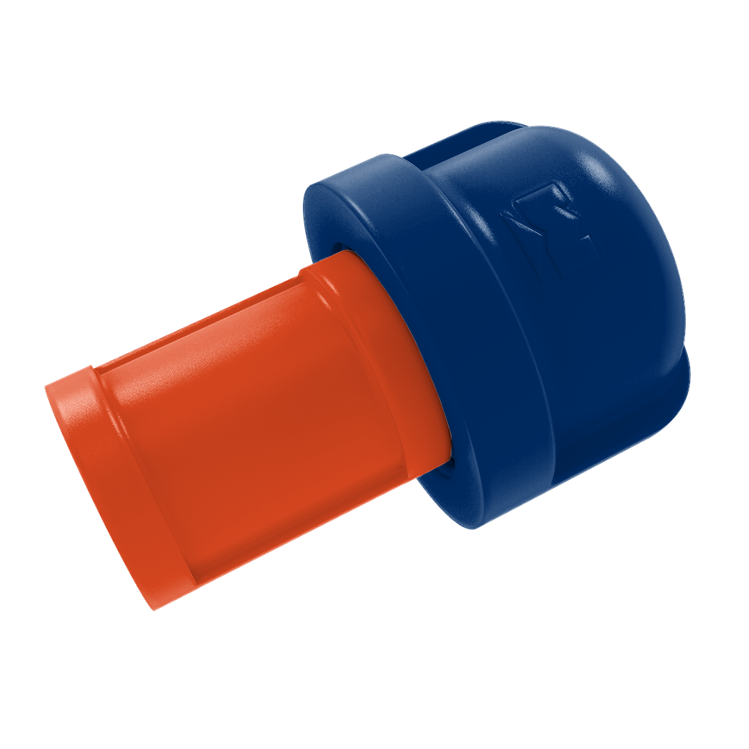 Collegiate Collection 1 Inch Cabinet Knob Charlottesville Orange and Blue Edition