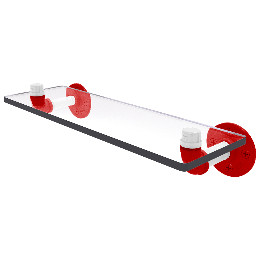 Collegiate Collection Glass Shelf Cornhusker Red and White Edition