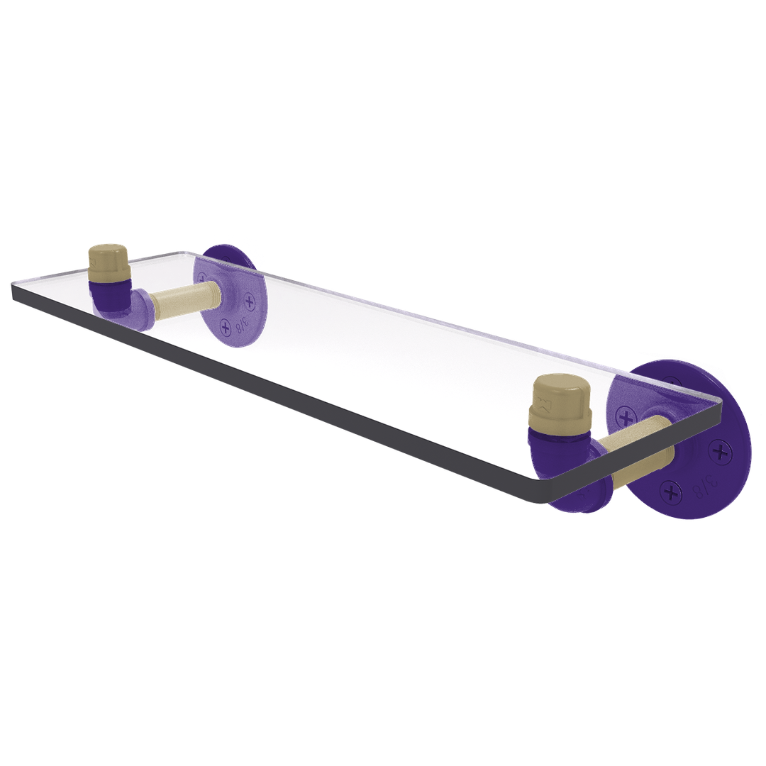 Collegiate Collection Glass Shelf Seattle Purple and Gold Edition